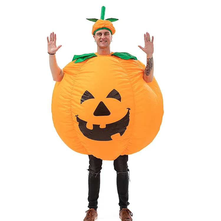 Disfraz de Carnevale para adulto, disfraz de calabaza inflable para Halloween