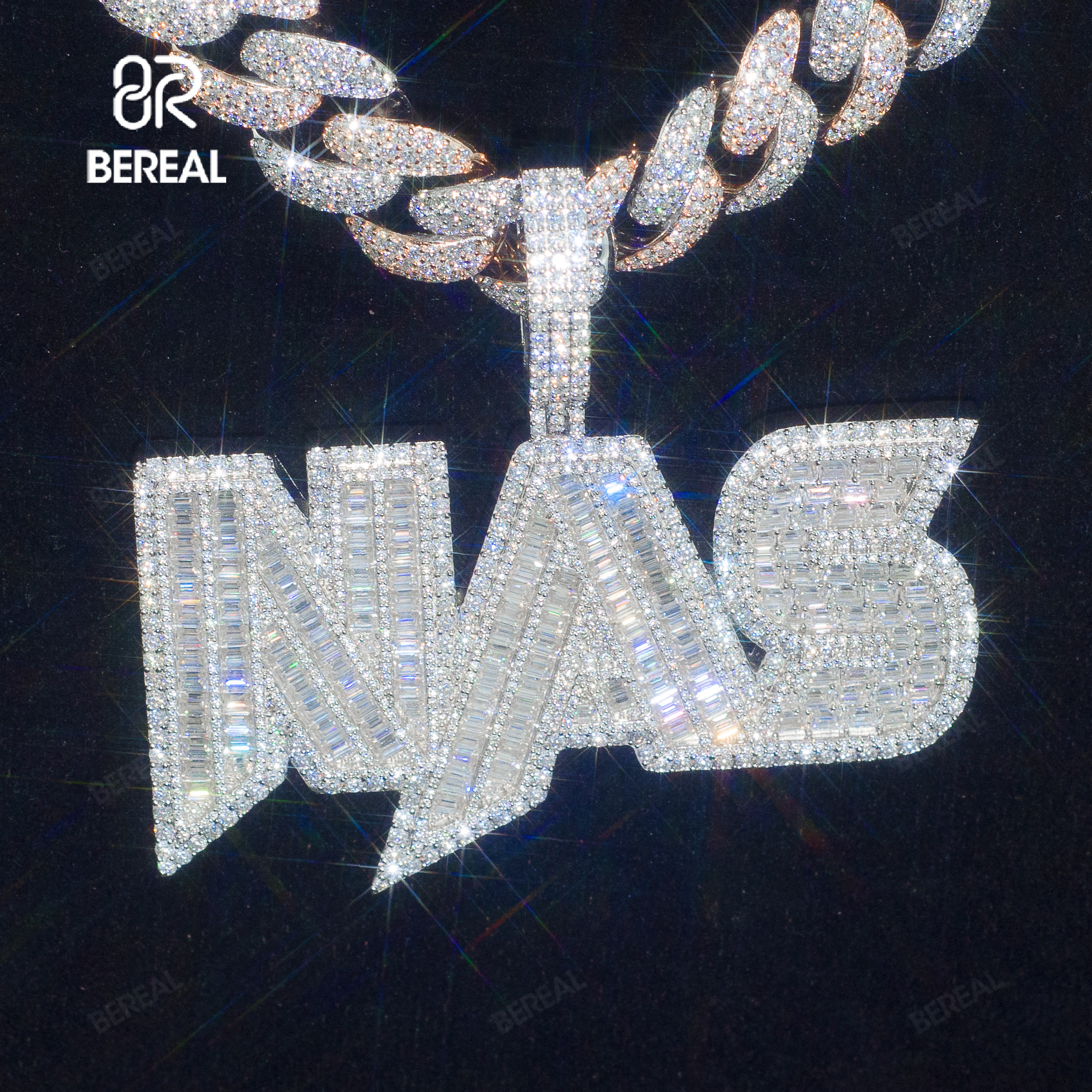 3Inches Silver + Moissanite