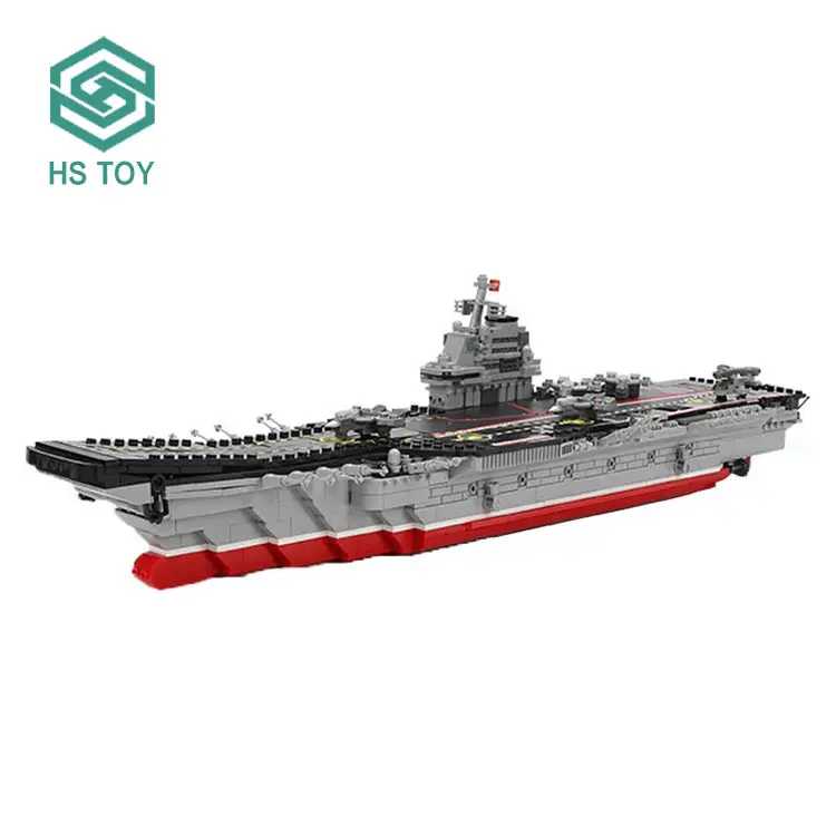 HS 1355PCS Chinese Carrier Aircraft Schiff Bausteine Ziegel Montage Berühmtes Schlacht schiff Modell