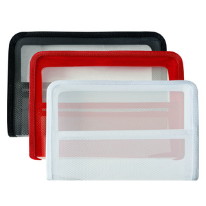 Saco de documentos à prova d'água para armazenamento, estilo simples, zipper, caixa de arquivo em plástico a4 b4, tamanho do preenchimento, ficheiro de plástico