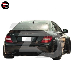 Yüksek Fitment L B geniş gövde kiti ön çamurluk arka çamurluk ön tampon difüzör gövde kanat için Mercedes C sınıfı W204 C204 C63 - Product Image 5