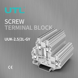 Utl-Contact UUK Series Doble capa 2,5mm Acero Din Rail Bloque de terminales Tornillo Tipo Cable de alimentación Conexión para aplicaciones automotrices - Product Image 1