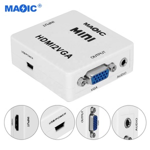 Equipo de Audio y vídeo HDMI2VGA HDMI a AV RCA CVSB L/R, adaptador, convertidor de vídeo, Mini Hdmi a VGA
