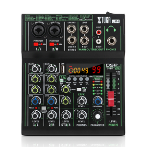 XTUGA LM4 4 canali Mixer Audio portatile Home Karaoke Sound mixaggio Computer Mixer Audio 99 DSP - Product Image 1