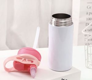 12oz 350ml Stainless Steel Double Wall Insulation Straight Water Sippy Cups Sublimation Blanks Kids Tumbler