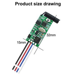 Micro telecomando Wireless interruttore automatico di apprendimento codice per DC 3.6v 6V 12V 24V motore modulo di sterzo anteriore - Product Image 4