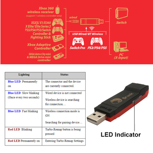 Brook Wingman-Adaptador de mando NS para PS3/PS4, Xbox 360, Xbox One, Xbox One, Elite 1/2, Nintendo Switch - Product Image 5