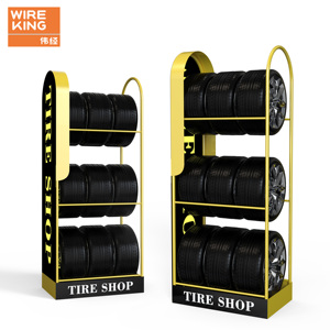 Hiện đại lốp hiển thị đứng Hợp Kim Bánh xe hiển thị kệ sang trọng lốp Rack cho xe đại lý cho lốp cửa hàng hiển thị giá - Product Image 5