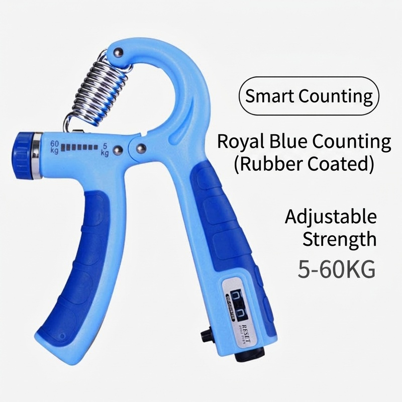 Blue rubber coated counter