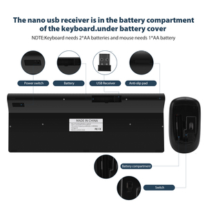 Teclado inalámbrico de 2,4G para ordenador portátil, conjunto de ratón y teclado con tijeras para Windows, tamaño completo - Product Image 5