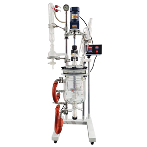 実験用二重ガラスリアクタージャケット加熱2L/5L/10L/20Lリアクター反応ケトル - Product Image 1