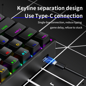 Teclado con cable de 68 teclas de alta calidad con retroiluminación Mecánico Teclado Mecanico para juegos para computadora de escritorio y portátil