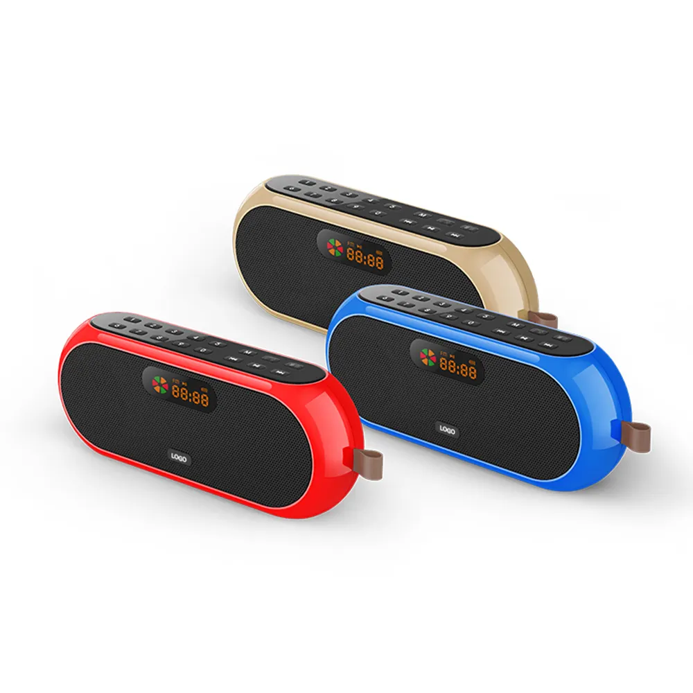 S198 Kleiner FM-Radio-Lautsprecher mit LED-Großbild-Nummern-Pad-Audio eingang für Musik im Freien Genießen Sie Musik 10 W Ausgangs leistung TF-Karte