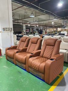 Canapé sectionnel inclinable de cinéma maison moderne Expérience cinématographique élégante Chaise de cinéma maison Caractéristique de massage Cuir synthétique - Product Image 4