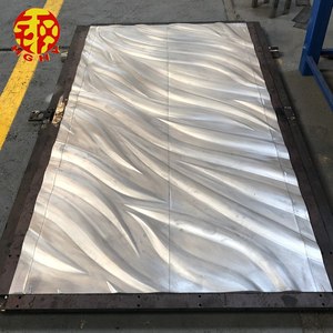 酒店KTV秋顶吊顶设计悬浮波纹图案不锈钢吊顶 - Product Image 4