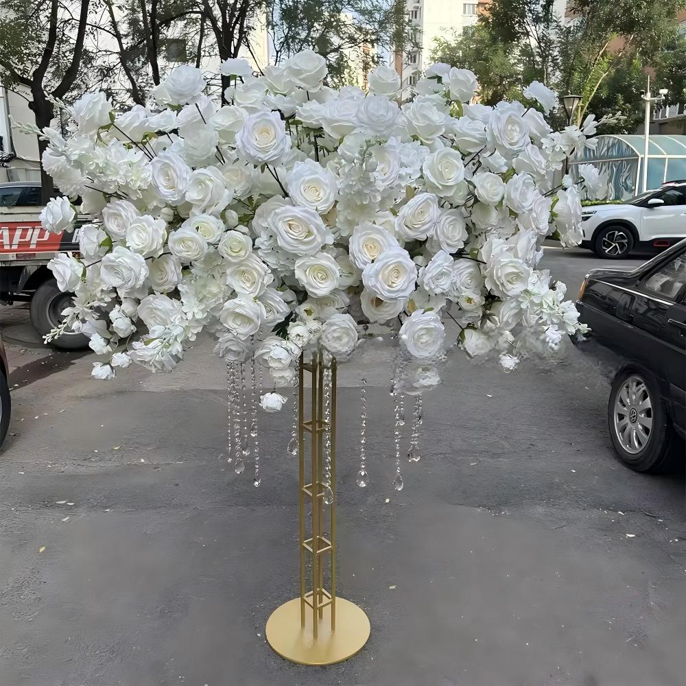White 110cm just flower centerpiece