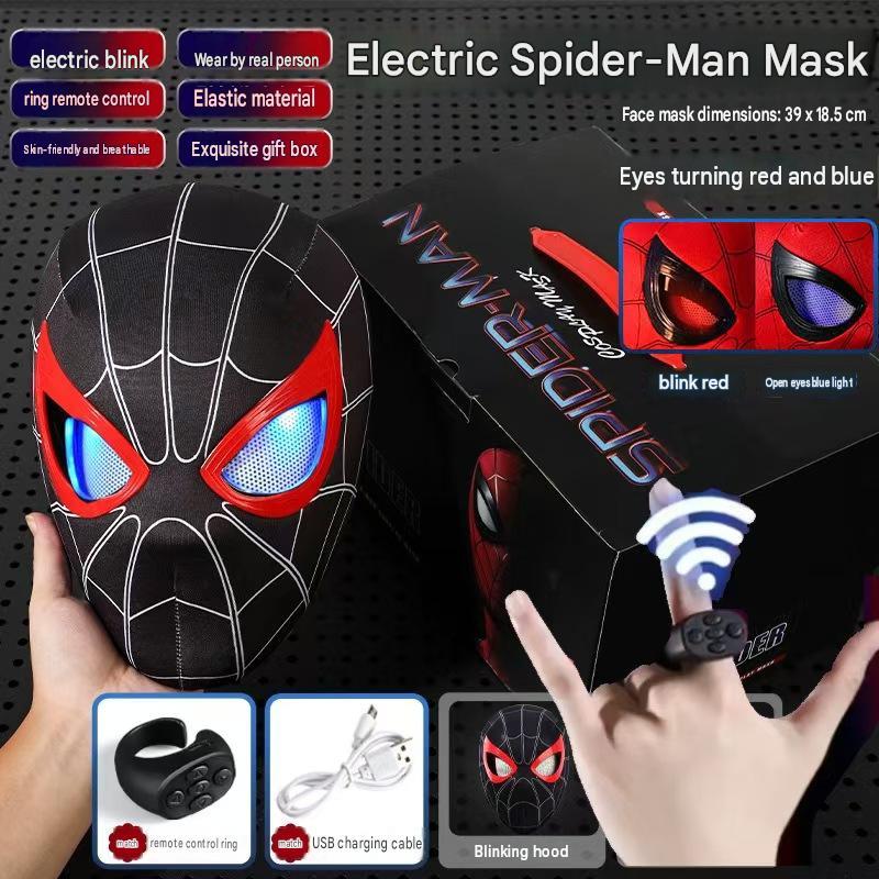 Black Electric Miles Morales Spider-Man Mask set C AL096-W