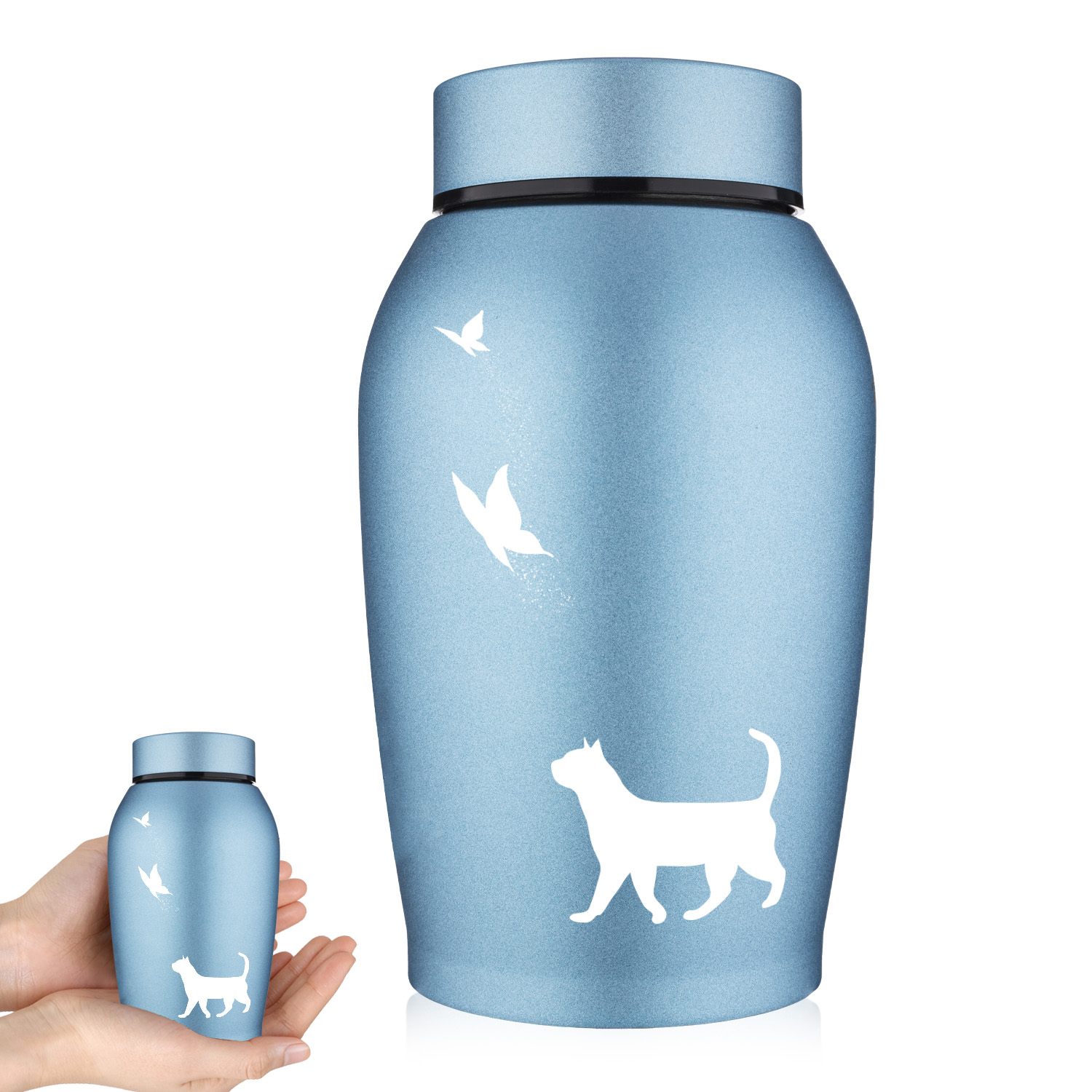 Blue - Cat and Butterfly