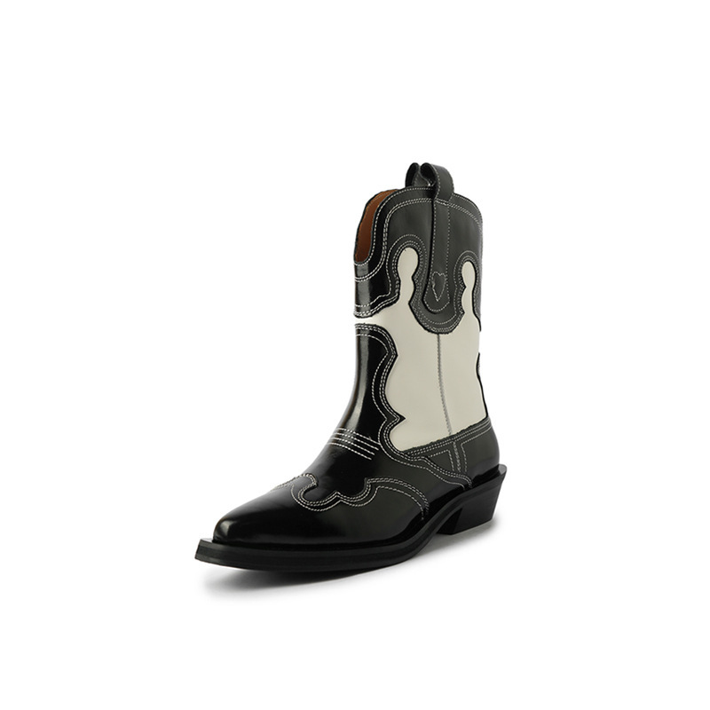 Velours tube court noir et blanc