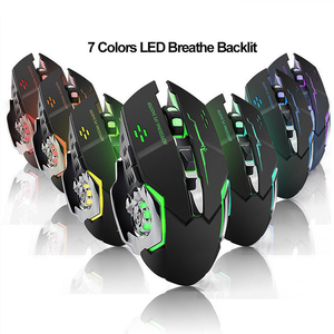 OEM personalizzato di alta qualità 800 dpi 1200dpi ottico 6D computer rgb incandescente rgp gamer mouse da gioco wireless mouse con pulsanti laterali - Product Image 3