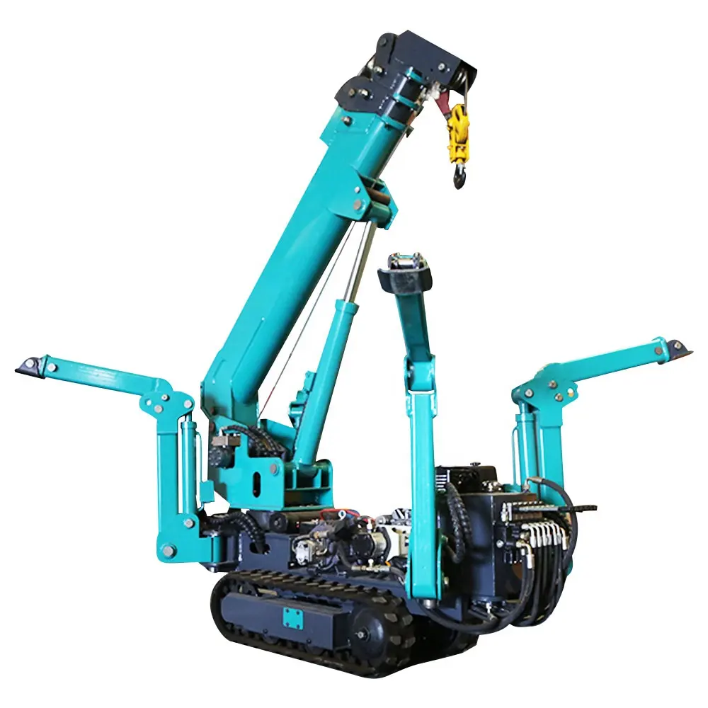 1200KG Mini Spider Crane 1.2t 3t 8t Spider Crawler Crane levage machines Construction Mini Mobile Spider Crane à vendre