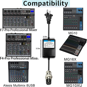 18V 350ma Mixer Console <strong>Power</strong> Supply AC <strong>Adapter</strong> 3-Pin Connector 110V <strong>Input</strong> US Plug 16W Plug DC <strong>Output</strong> Type