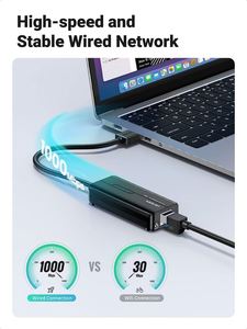 3 USB 3.0 port Hub ile rj45 USB Ethernet adaptörü Hub 100 10 1000 3.0 Gigabit ağ dönüştürücü - Product Image 3