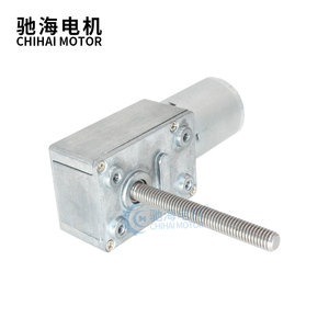 ChiHai Motor CHW4632-370 Permanent Magnetic Worm <strong>Reducer</strong> Motor <strong>Power</strong> off Self-locking Threaded <strong>Shaft</strong> Nut with Mounting Bracket
