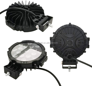 Ayarlanabilir siyah 7 inç 51W Spot ışın Offroad yuvarlak Led iş lambası şeridi LED çalışma lambaları Led ışık Pod 7 "traktör için - Product Image 2