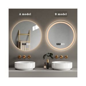 60cm LED Light <strong>Mirror</strong> Touch <strong>Sensor</strong> <strong>Switch</strong> Round Full Length Looking Glass Night Club Defog Smart bluetooth Dressing Table <strong>Mirror</strong> - Product Image 1