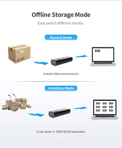 Mini escáner de código QR portátil Mini escáner de código de barras 2,4g inalámbrico Bluetooth Compatible USB 1D 2D escáner de código de barras - Product Image 6
