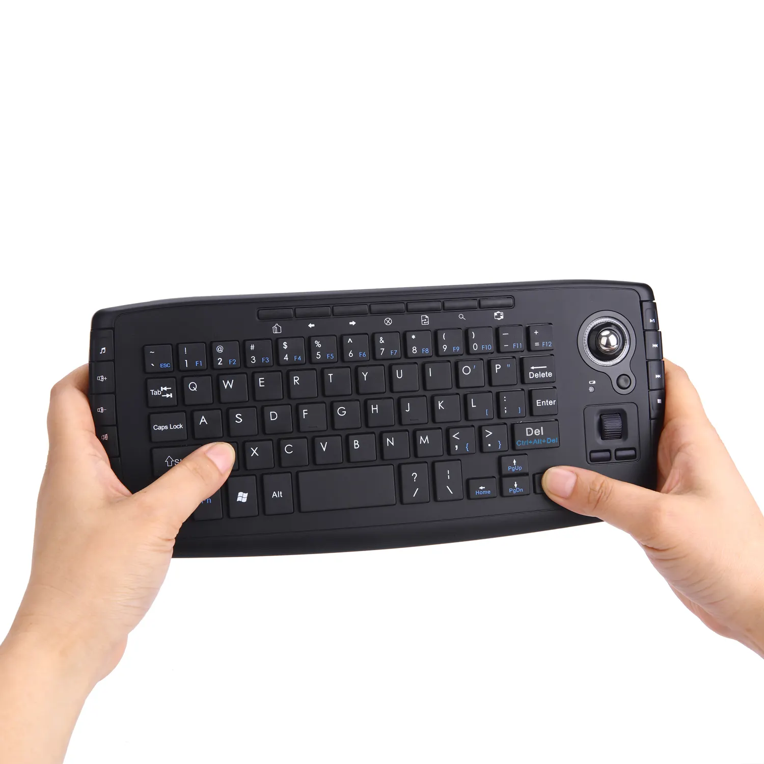 2.4ghz mini wireless multimedia keyboard with trackball mouse