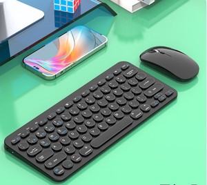 Mini teclado inalámbrico al por mayor de fábrica, juego de ratón, función LED impermeable para juegos de ordenador portátil, uso comercial, precio competitivo