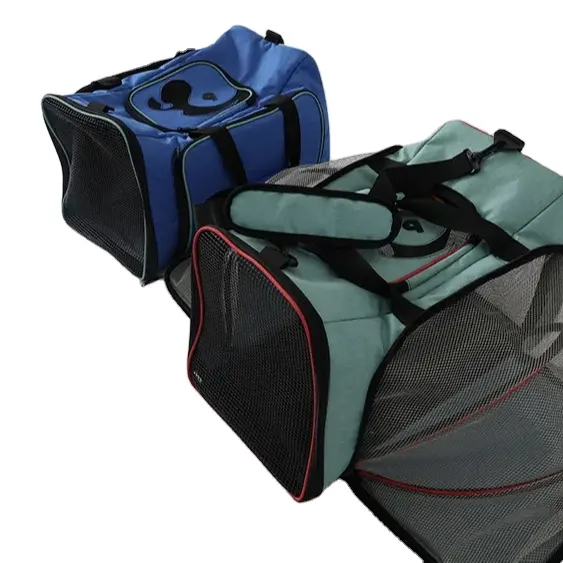 Taşıyıcı yüksek kaliteli Oxford dayanıklı genişletilebilir havayolu onaylı kedi köpek seyahat çantası taşınabilir Pet sırt çantaları fermuar seyahat kafesleri