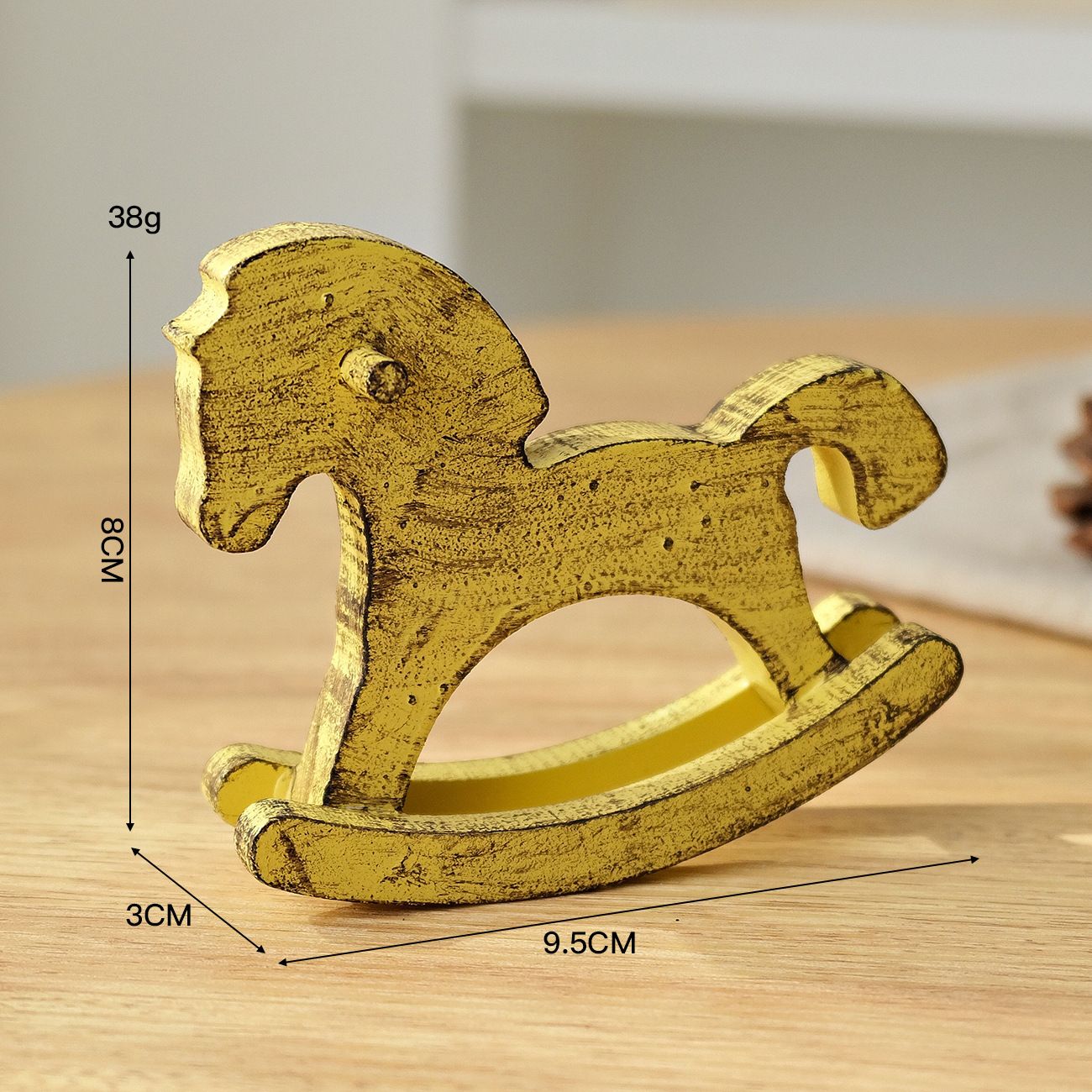Yellow rocking horse