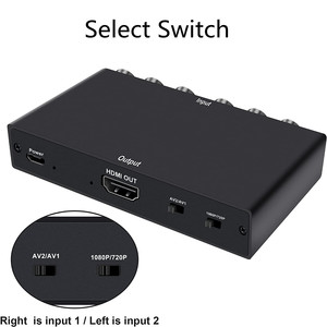 1080P Dual AV RCA a HDMI Convertidor CVBS a HDMI Convertidor de audio y video compuesto Compatible con NTSC PC X Box PS3/4 TV VCR Cámara DVD - Product Image 2