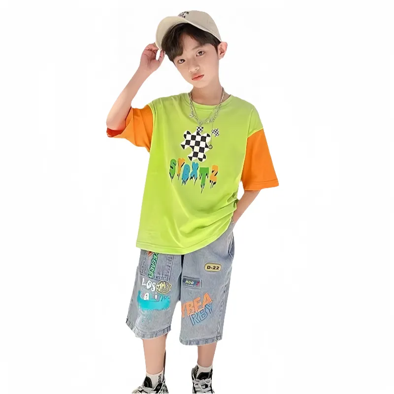 Hot factory direct baby clothes boys bretelle da 3 a 5 anni boy pants outfit kids dress for boys set da 2 pezzi