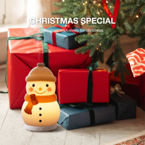 Lovely Christmas Warm Candlelight Multiple Timing Options Ultrasonic Aroma <strong>Nebulizer</strong> Snowman <strong>Diffuser</strong> - Product Image 4