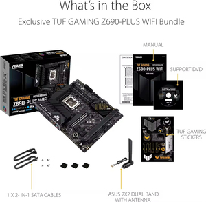 耐久性のあるASUS TUFゲームZ690-Plus ATX Intel Z690 DDR5 6000 + PCIe 5.0安定したゲーム & ストリーミング用 - Product Image 5