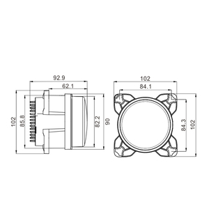 90MmLEDヘッドライト9-32Vハイビーム簡単設置トラクター & バス用パーキングライトヘッドランプLEDヘッドライト - Product Image 3