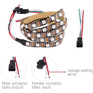 无线应用遥控器rgb rgbw WS2811 WS2812B 5V 12V 24v数字发光二极管条 - Product Image 6
