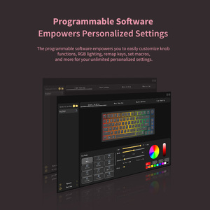 Junta inalámbrica 75% Teclado para juegos RGB 3 modos 81 teclas Teclado mecánico compacto Enchufe de intercambio en caliente Almohadillas absorbentes de sonido - Product Image 5