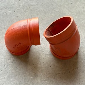 आग से लड़ने में कम दबाव लाल रंग प्रतिरोधी संक्षारण प्रतिरोधी लंबे त्रिज्या ग्रोव पाइप फिटिंग कोहनी - Product Image 3