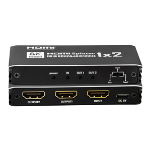 8K para HDMI 2,1 Splitter 1 en 2 salidas Pantalla de monitor dual HDMI2.3 Divisores y convertidores de video para Xbox PS4 HDCP2.3 1x2 - Product Image 6