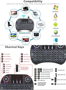 USB arkadan aydınlatmalı I8 Mini kablosuz klavye Touchpad ile 2.4GHz Air Fly fare Android/TV/Xbox/dizüstü/PC oyun kontrolörleri - Product Image 6