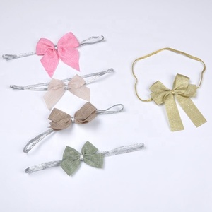 Custommaterial to Make <strong>Bows</strong> Gift Packing Linen Ribbon <strong>Bow</strong> With Elastic Loops - Product Image 4
