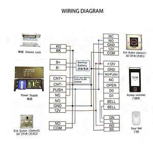 Ingresso 110v--- 240v e 12V--16V/5.0A di controllo di accesso di uscita alimentazione con li-batteria per blocco elettrico e controllo accessi - Product Image 6