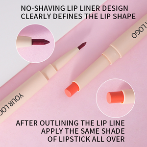 ลิปสติกแบบไม่ติดสองด้าน + ลิปไลเนอร์เคลือบกันน้ำสีไม่ซีดจาง2อิน1พร้อมฮาลาล - Product Image 3