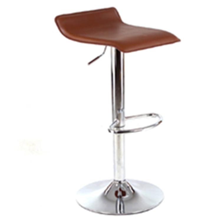 Brown industrial swivel bar chair