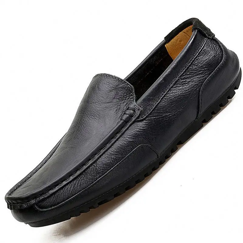Mocasines formales de gran tamaño a la moda de alta calidad, zapatos planos informales de cuero para hombre, zapatos de vestir para hombre, mocasines